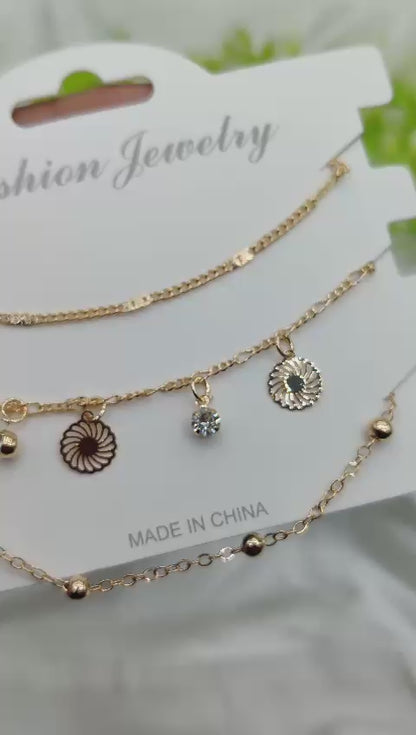 Imported Triple-layered Adjustable Bracelet Set | Best Quality Artificial Bracelet For Girls & Women | Bracelet For Every Occasion | Elegant Design