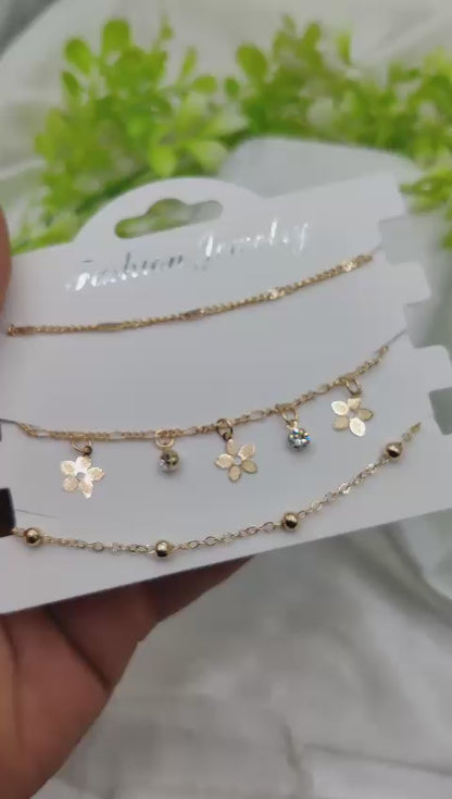 Imported Triple-layered Adjustable Bracelet Set | Best Quality Artificial Bracelet For Girls & Women | Bracelet For Every Occasion | Elegant Design